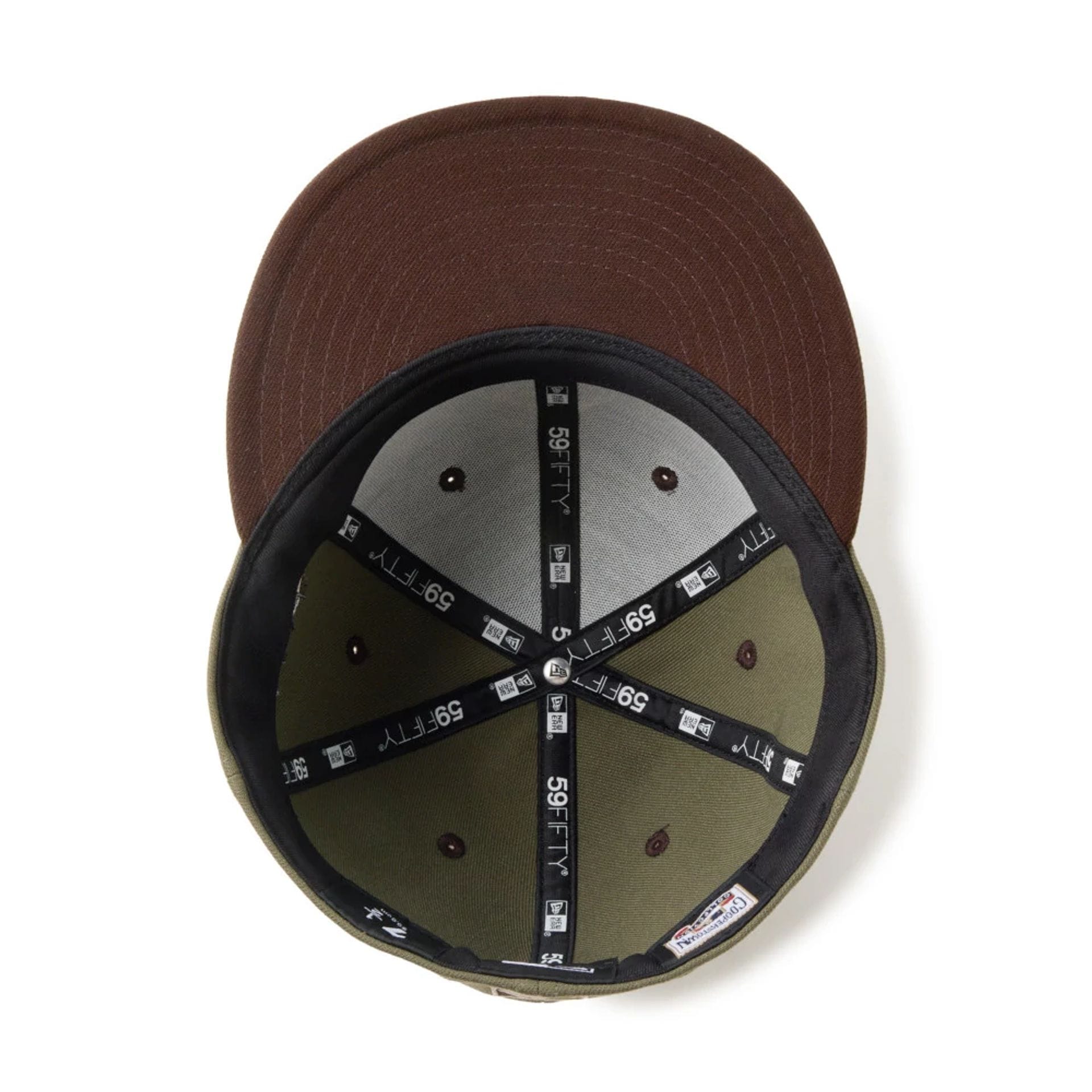 Pictured is this MLB Camo New York Yankees 59FIFTY Fitted cap in green. 9