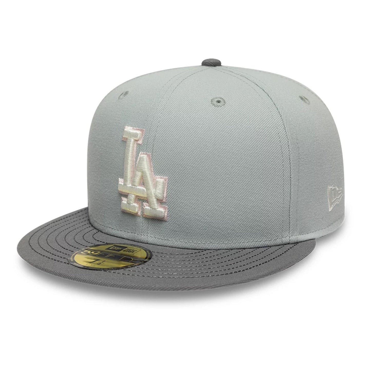 Pictured is this MLB Sakura Nagashi LA Dodgers 59FIFTY Fitted cap in grey. 4