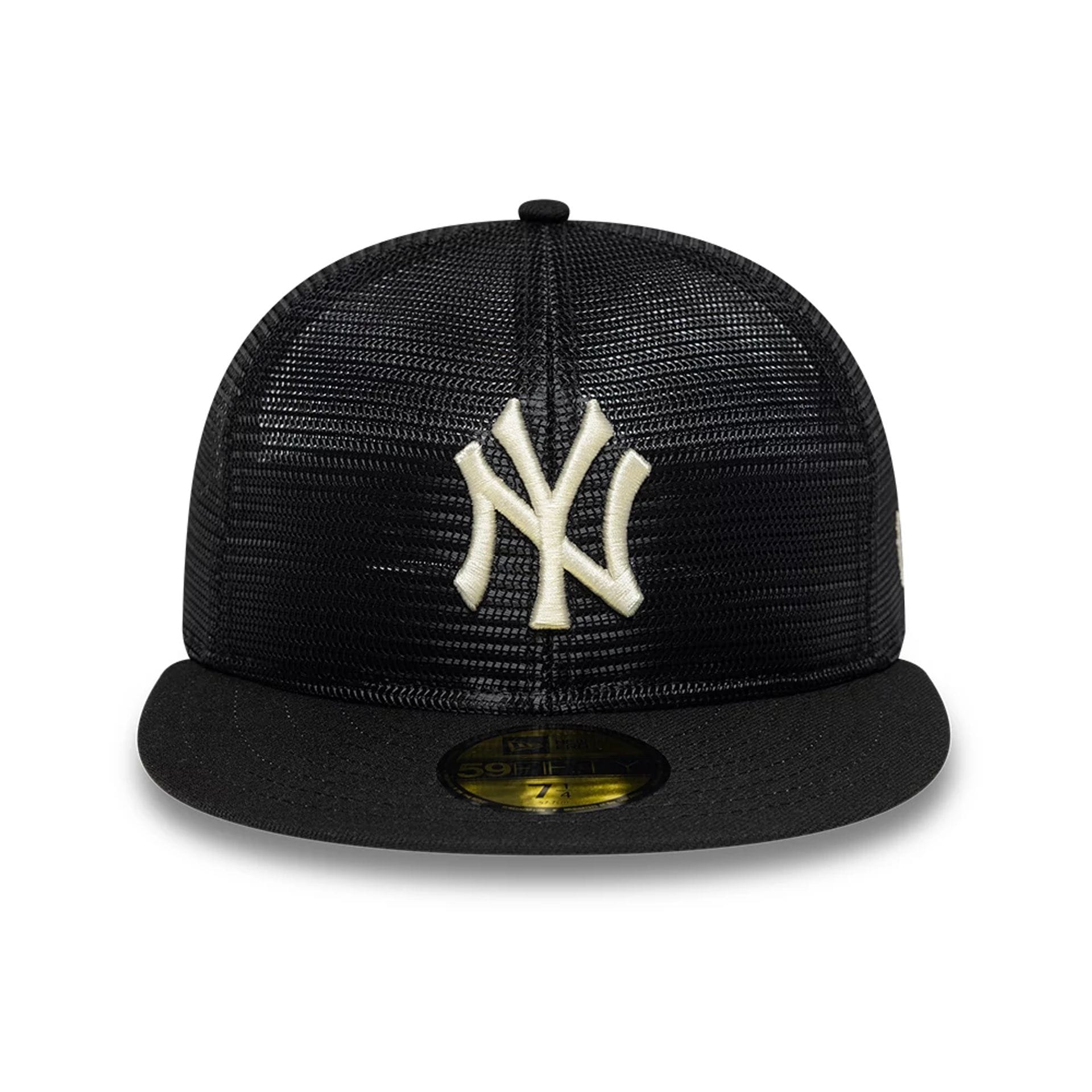 Pictured is this MLB All Mesh New York Yankees 59FIFTY Fitted cap in black. 3