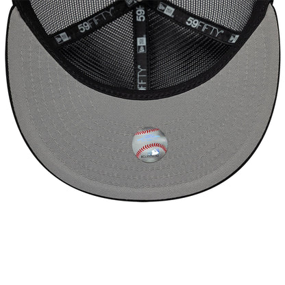 Pictured is this MLB All Mesh New York Yankees 59FIFTY Fitted cap in black. 2