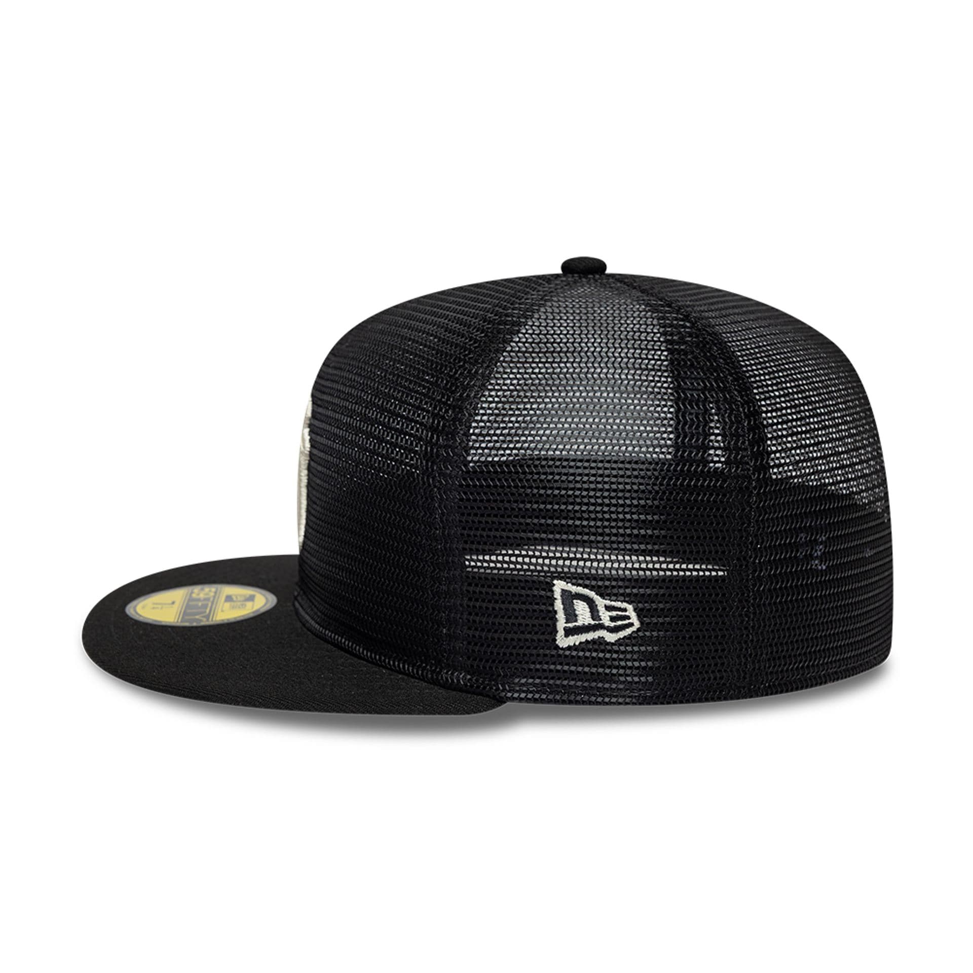 Pictured is this MLB All Mesh New York Yankees 59FIFTY Fitted cap in black. 6