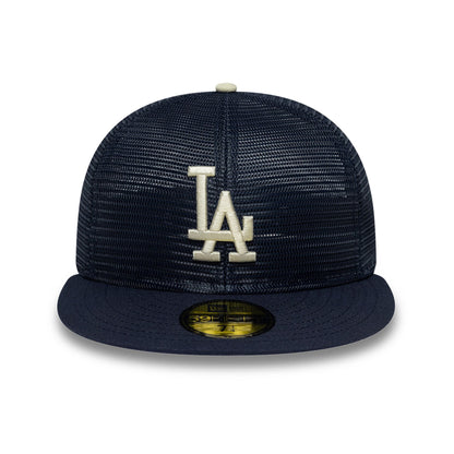 Pictured is this MLB All Mesh LA Dodgers 59FIFTY Fitted cap in navy. 3