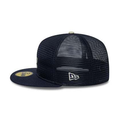 Pictured is this MLB All Mesh LA Dodgers 59FIFTY Fitted cap in navy. 6