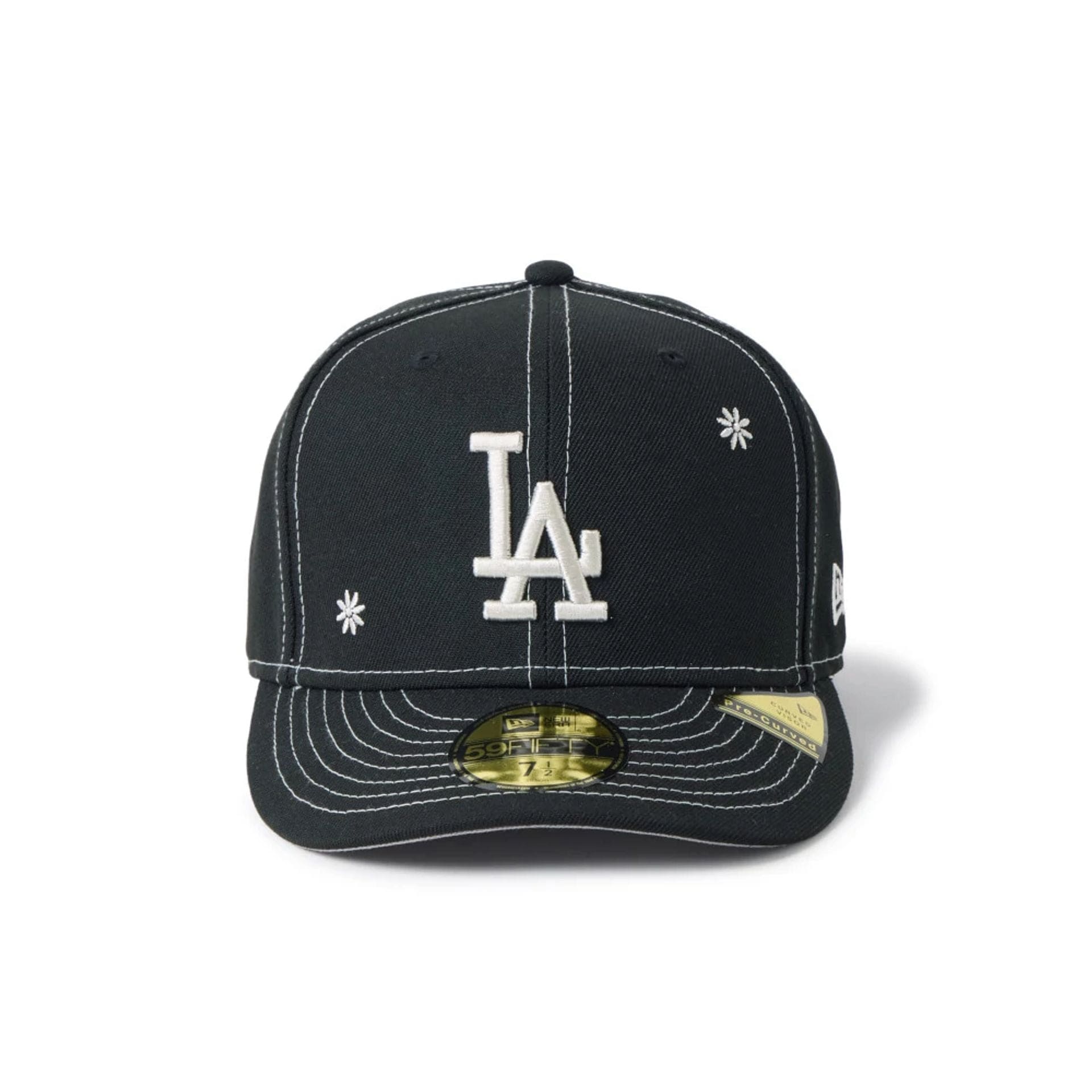 Pictured is this MLB Floral LA Dodgers 59FIFTY Fitted cap in black. 2