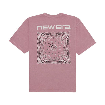 The model is wearing this New Era Paisley T-Shirt in pink. 2