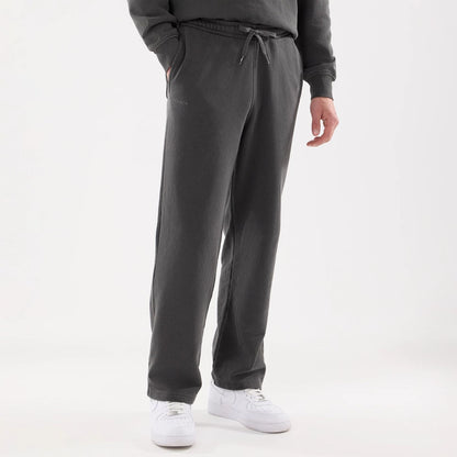 The model is wearing this New Era Originators Straight Leg Joggers in black. 7