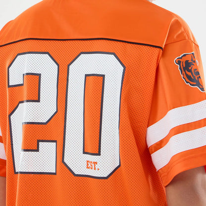 The model is wearing this NFL Chicago Bears Mesh Jersey in orange. 5