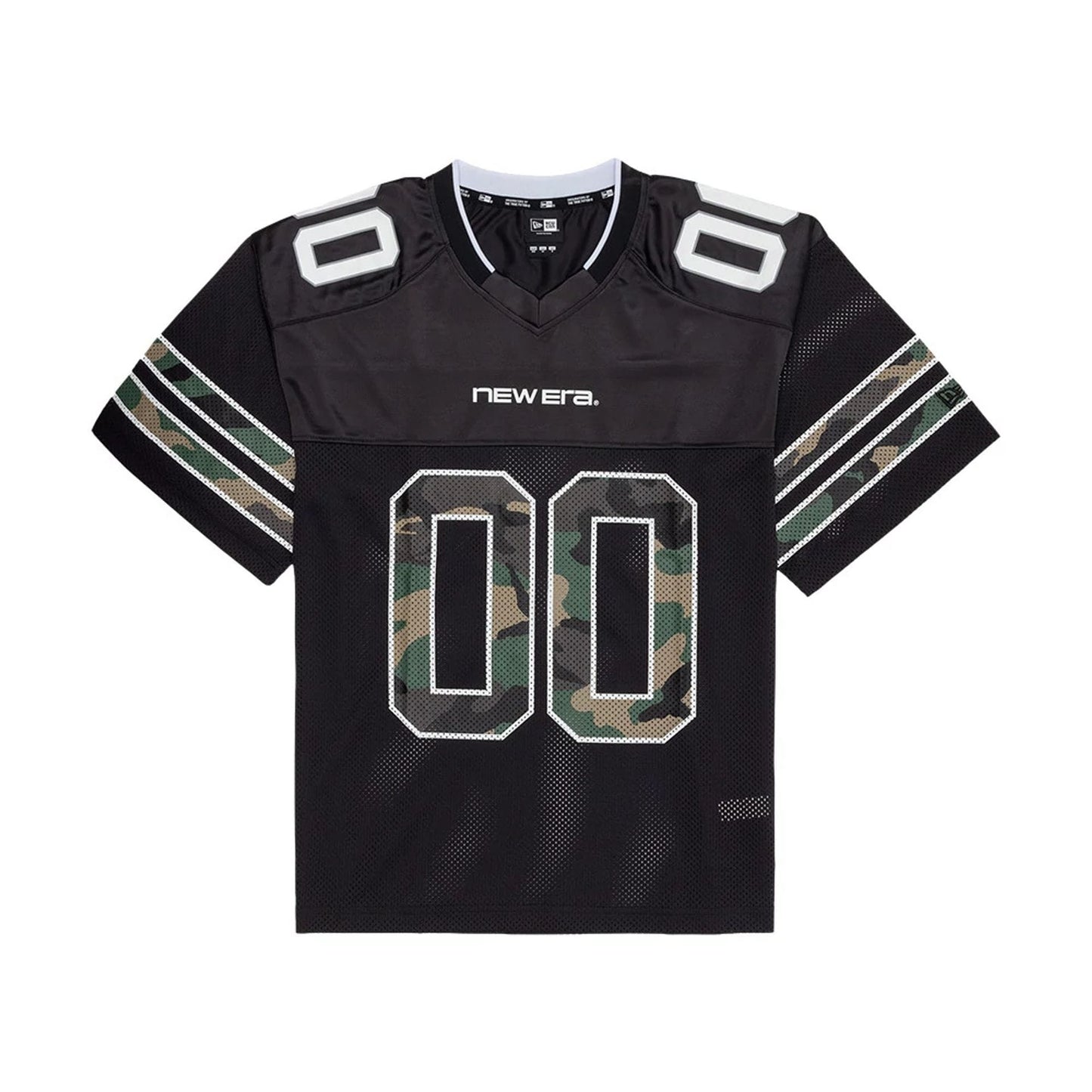 The model is wearing this New Era 1920 Mesh Jersey in black. 1