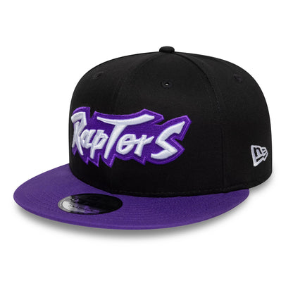 Pictured is this NBA Hardwood Classic Toronto Raptors 9FIFTY Snapback cap in black. 3