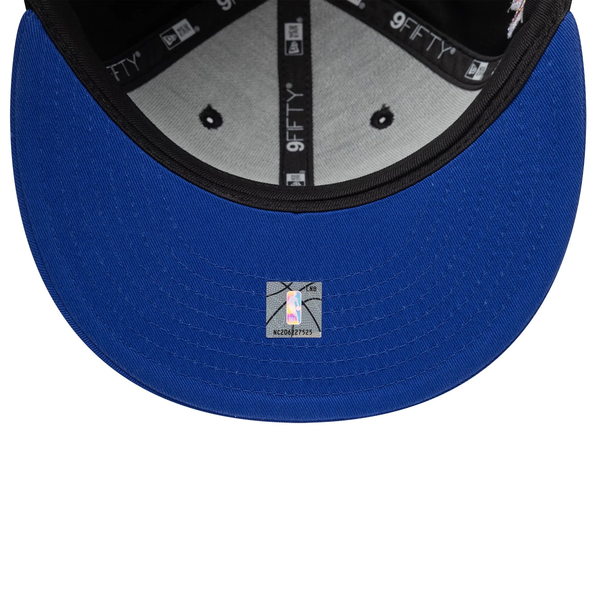 Pictured is this NBA Hardwood Classic Philadelphia 76ers 9FIFTY Snapback cap in black. 7