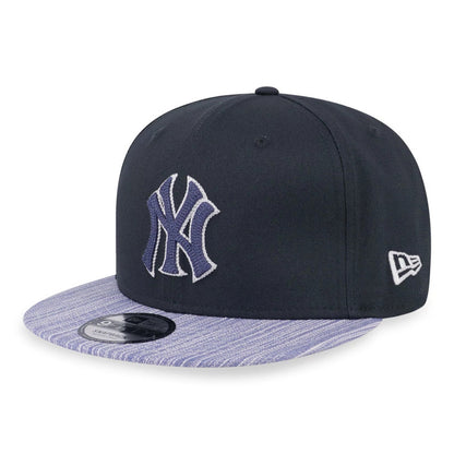 Pictured is this MLB Denim Patchwork New York Yankees 9FIFTY Snapback cap in black. 1