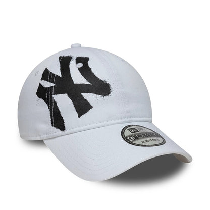 Pictured is this MLB Spray Paint New York Yankees 9FORTY cap in white. 1