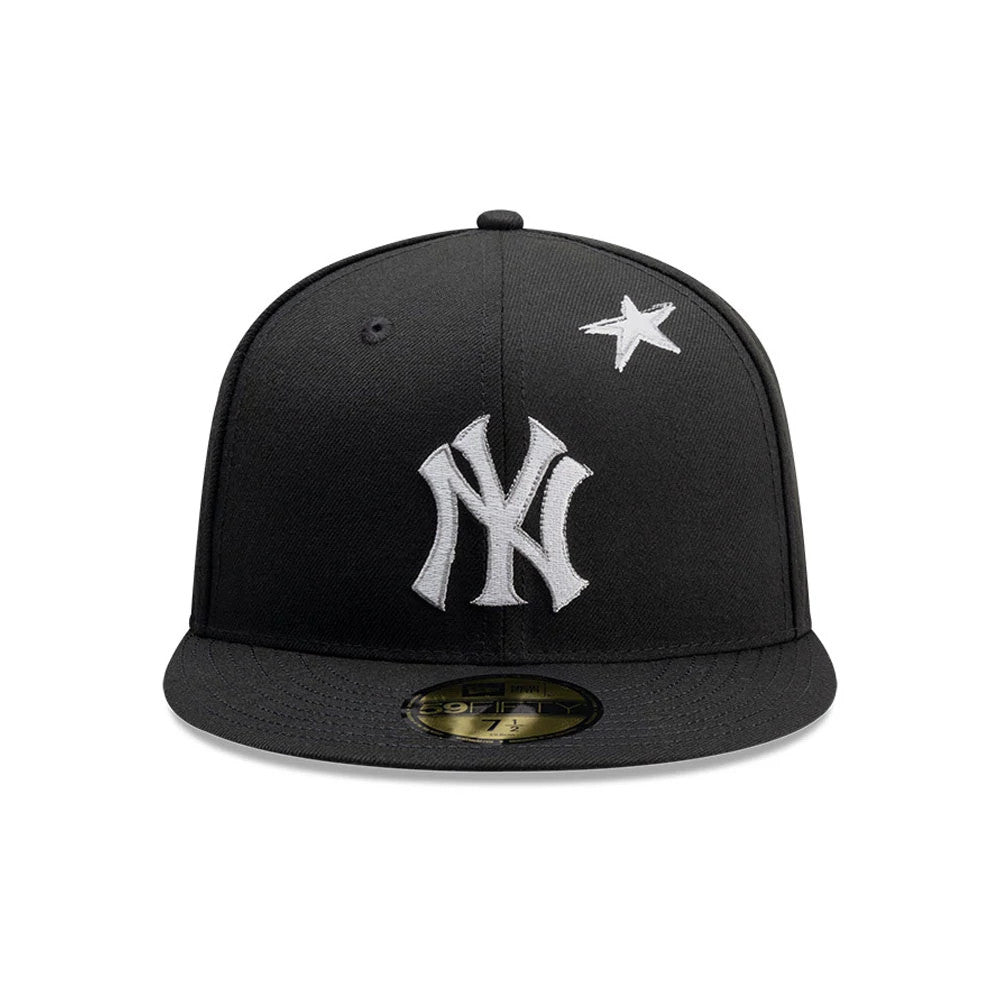 Pictured is this MLB Punkcore New York Yankees 59FIFTY Fitted cap in black. 3