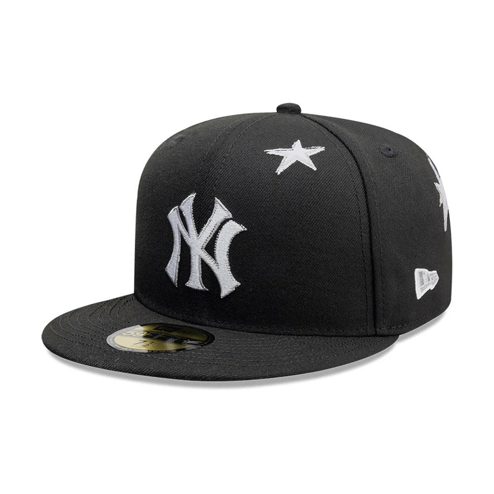 Pictured is this MLB Punkcore New York Yankees 59FIFTY Fitted cap in black. 1