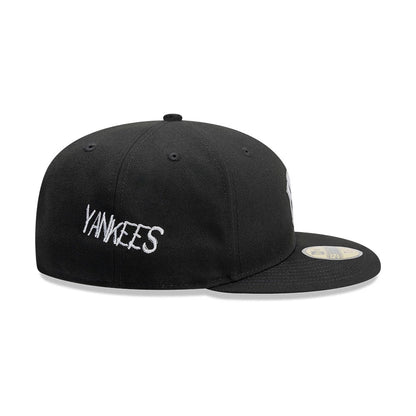 Pictured is this MLB Punkcore New York Yankees 59FIFTY Fitted cap in black. 7