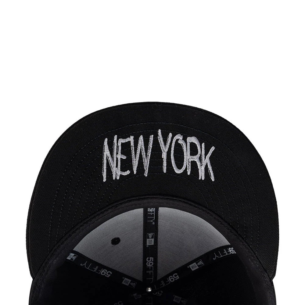 Pictured is this MLB Punkcore New York Yankees 59FIFTY Fitted cap in black. 2