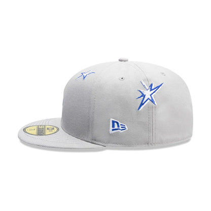 Pictured is this MLB Punkcore Los Angeles Dodgers 59FIFTY Fitted cap in grey. 5