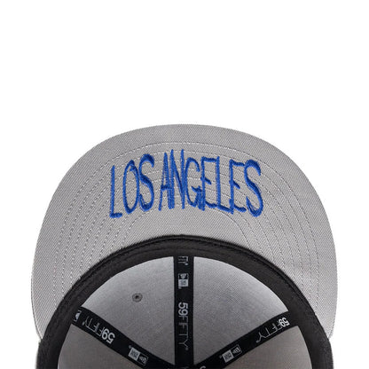 Pictured is this MLB Punkcore Los Angeles Dodgers 59FIFTY Fitted cap in grey. 2