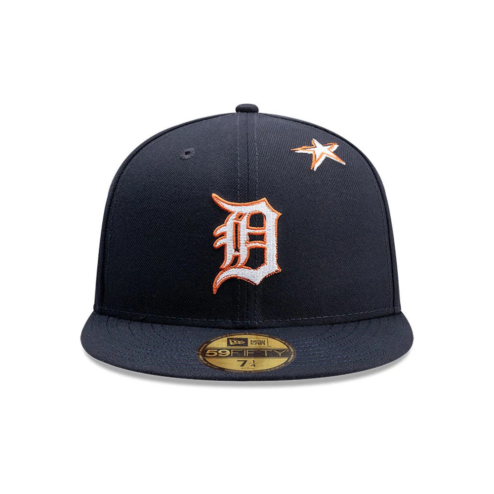 Pictured is this MLB Punkcore Detroit Tigers 59FIFTY Fitted cap in navy. 2