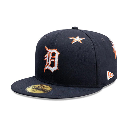 Pictured is this MLB Punkcore Detroit Tigers 59FIFTY Fitted cap in navy. 1