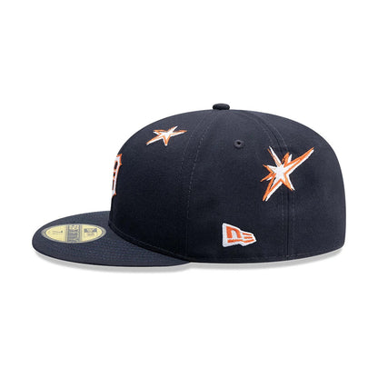 Pictured is this MLB Punkcore Detroit Tigers 59FIFTY Fitted cap in navy. 5