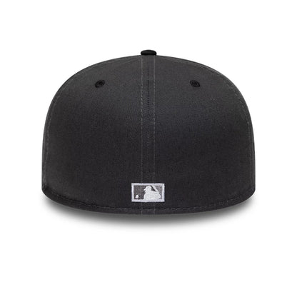Pictured is this MLB Reflective New York Yankees 59FIFTY Fitted cap in charcoal & black. 7