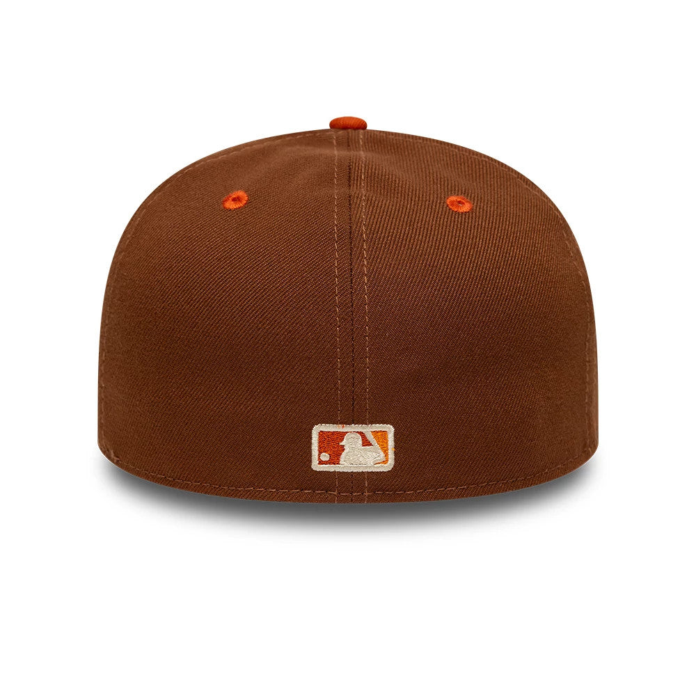 Pictured is this MLB Pack New York Yankees 59FIFTY Fitted cap in brown. 6