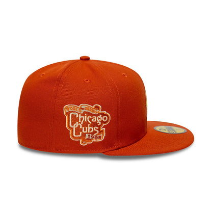 Pictured is this MLB Pack Chicago Cubs 59FIFTY Fitted cap in dark orange. 5