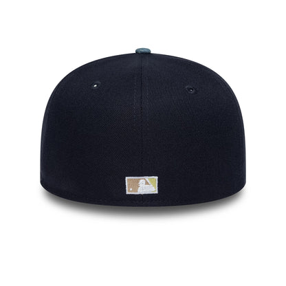 Pictured is this MLB Denim Mix LA Dodgers 59FIFTY Fitted cap in navy. 7