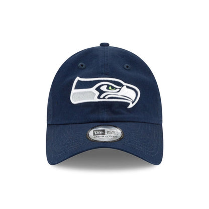 Pictured is this NFL X Bad Bunny Seattle Seahawks Casual Classic cap in navy. 2