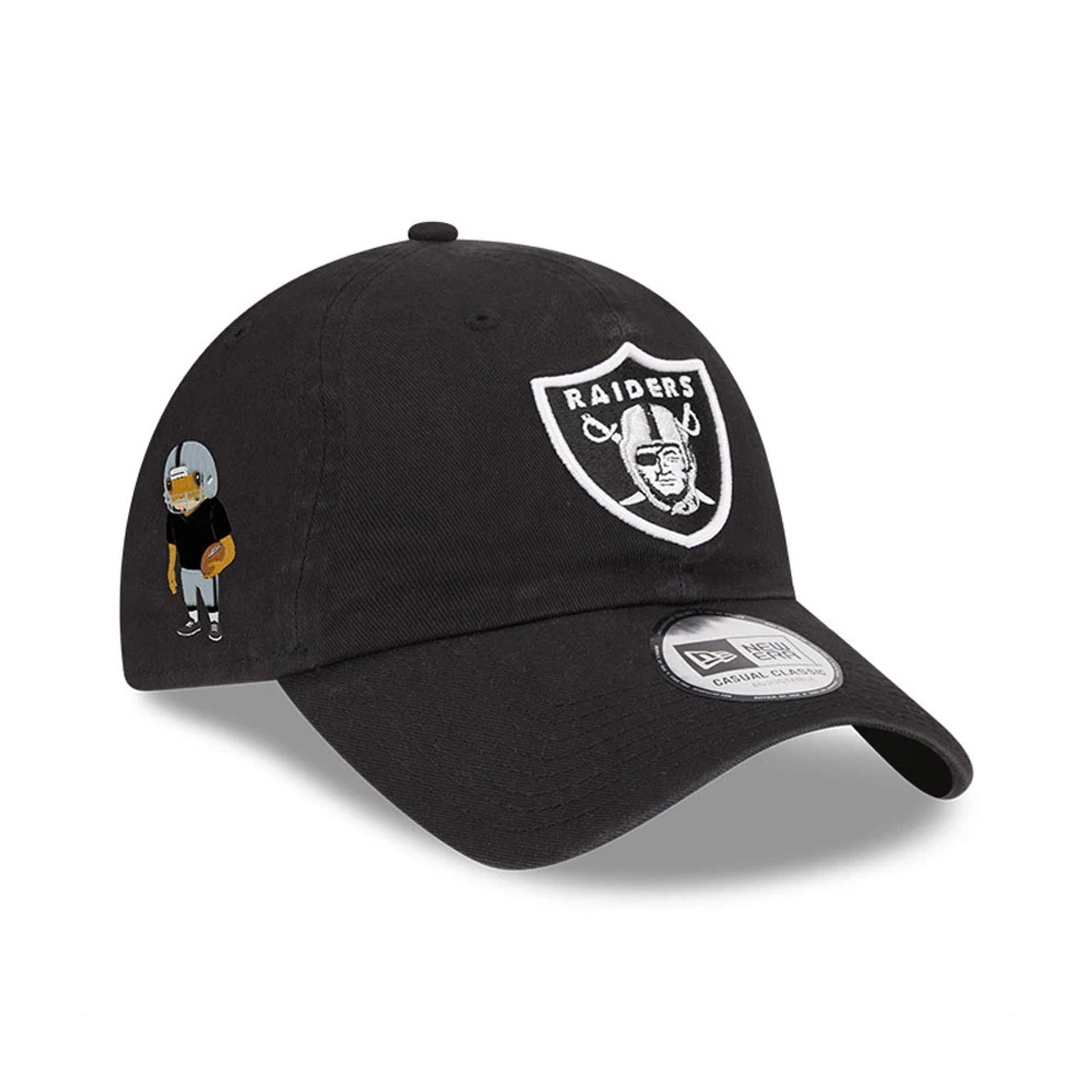 Pictured is this NFL X Bad Bunny Las Vegas Raiders Casual Classic cap in black. 1