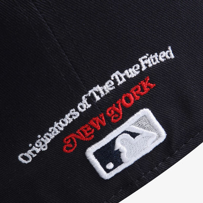 Pictured is this MLB 59FIFTY Day New York Yankees Pillbox cap in navy. 8