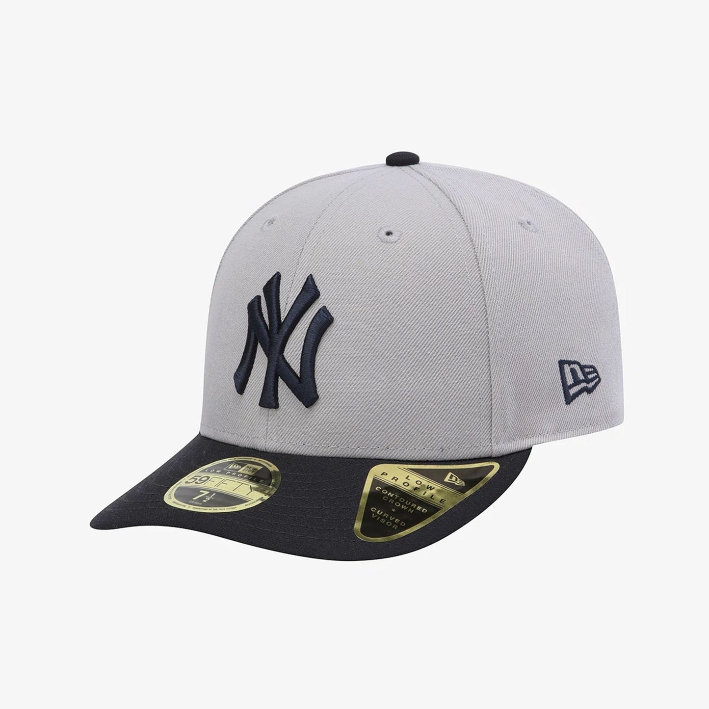 Pictured is this MLB 59FIFTY Day New York Yankees Low Profile 59FIFTY Fitted cap in grey. 1