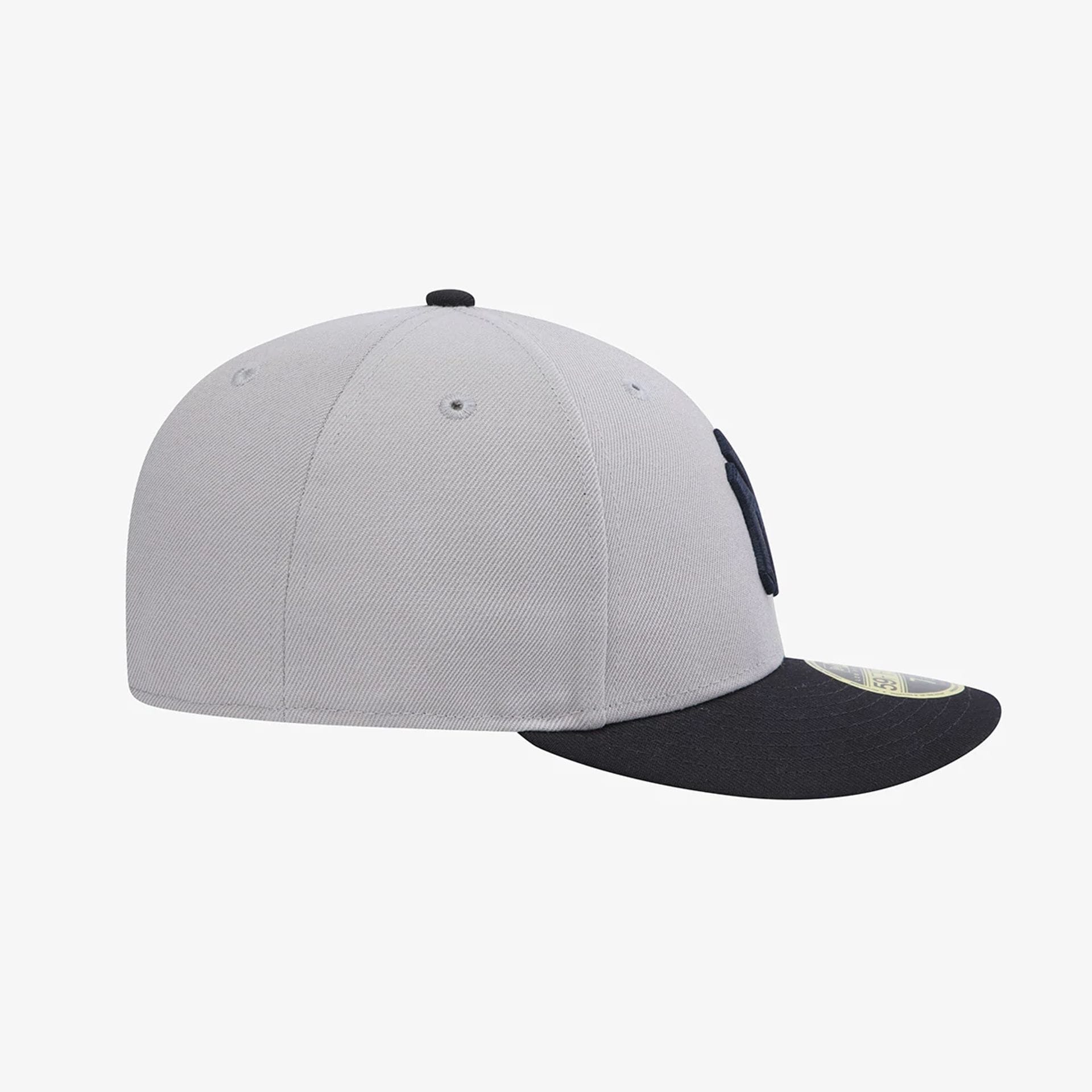 Pictured is this MLB 59FIFTY Day New York Yankees Low Profile 59FIFTY Fitted cap in grey. 5