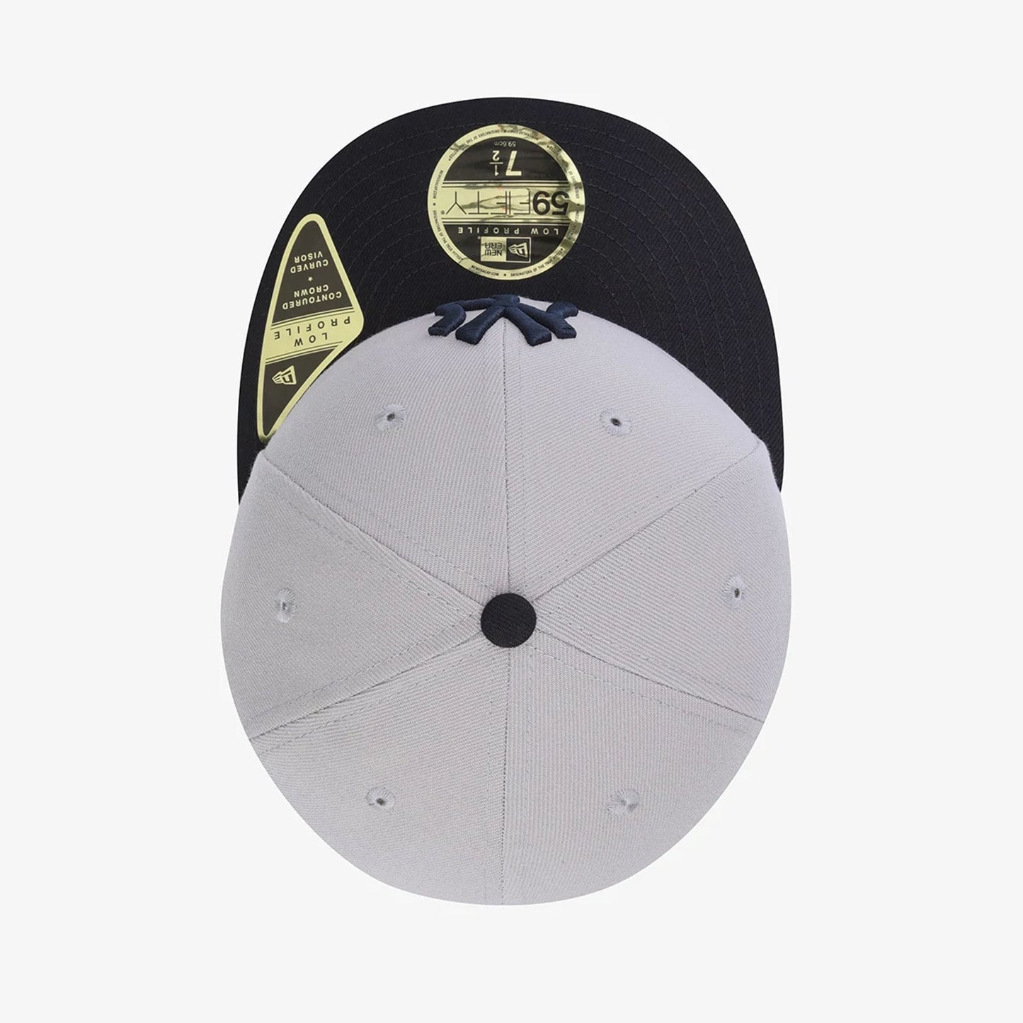 Pictured is this MLB 59FIFTY Day New York Yankees Low Profile 59FIFTY Fitted cap in grey. 7