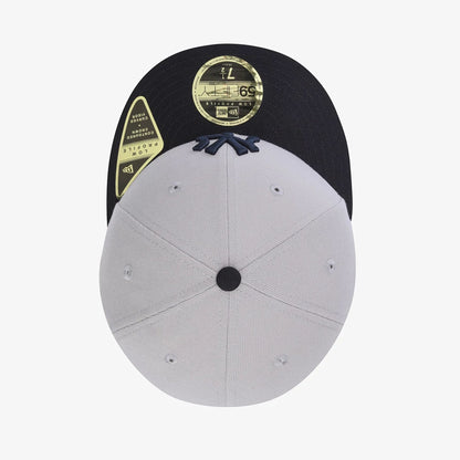 Pictured is this MLB 59FIFTY Day New York Yankees Low Profile 59FIFTY Fitted cap in grey. 7