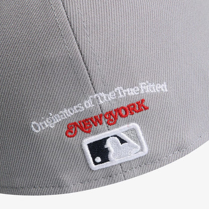 Pictured is this MLB 59FIFTY Day New York Yankees Low Profile 59FIFTY Fitted cap in grey. 6