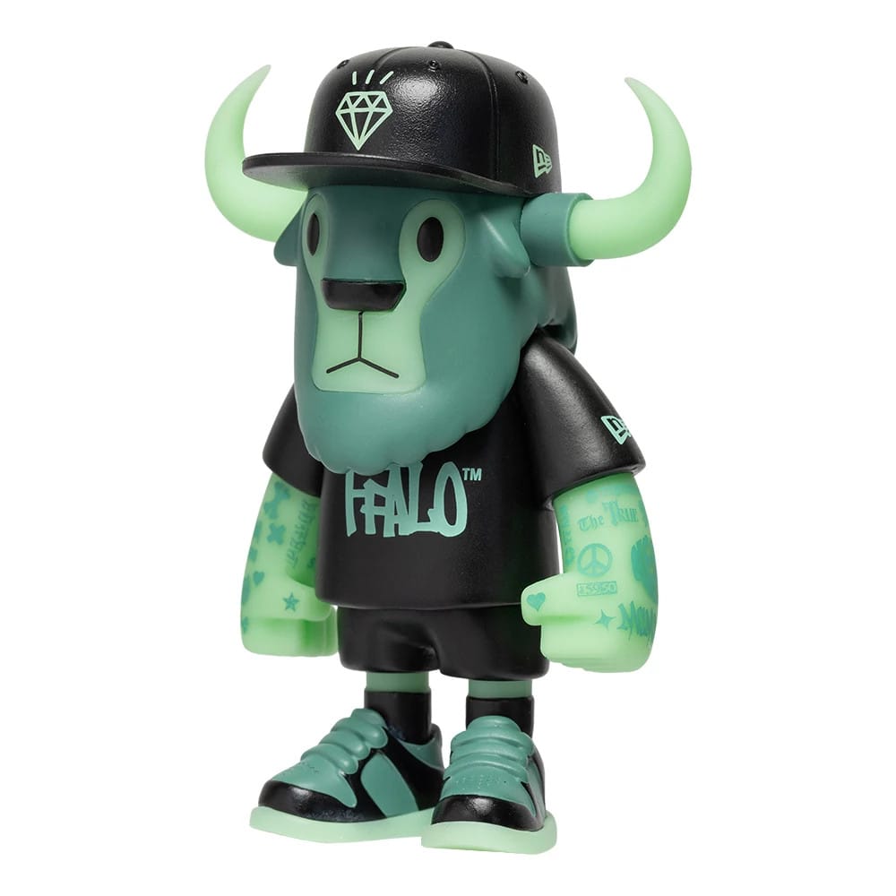 Pictured is this New Era 59FIFTY Day 2026 Glow In The Dark Ffalo figure in black. 4