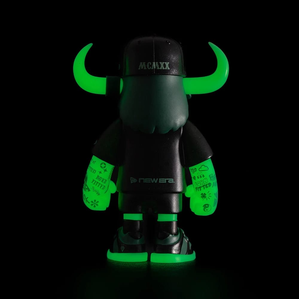 Pictured is this New Era 59FIFTY Day 2026 Glow In The Dark Ffalo figure in black. 8