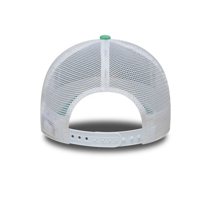 Pictured is this New Era Fishing 9FORTY A-Frame Trucker Adjustable cap in open green. 6