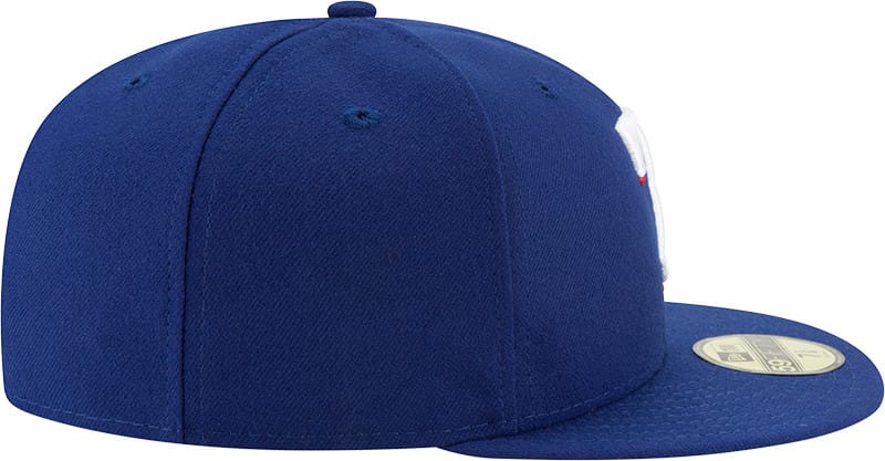 Pictured is this MLB Authentic On Field Texas Rangers 59FIFTY Fitted cap in blue. 6