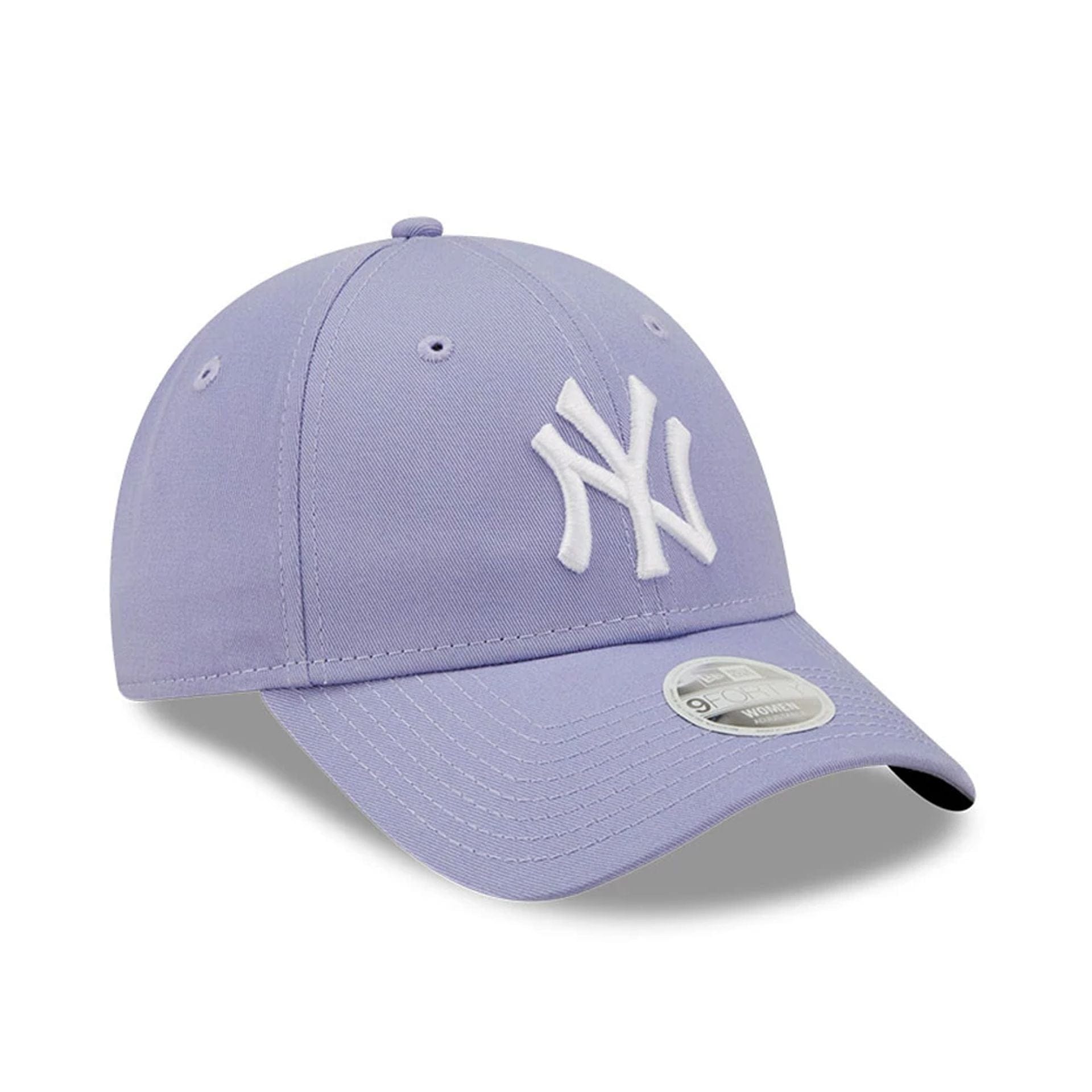 This is a New York Yankees League Essentials Womens Lilac 9FORTY Adjustable Cap 3