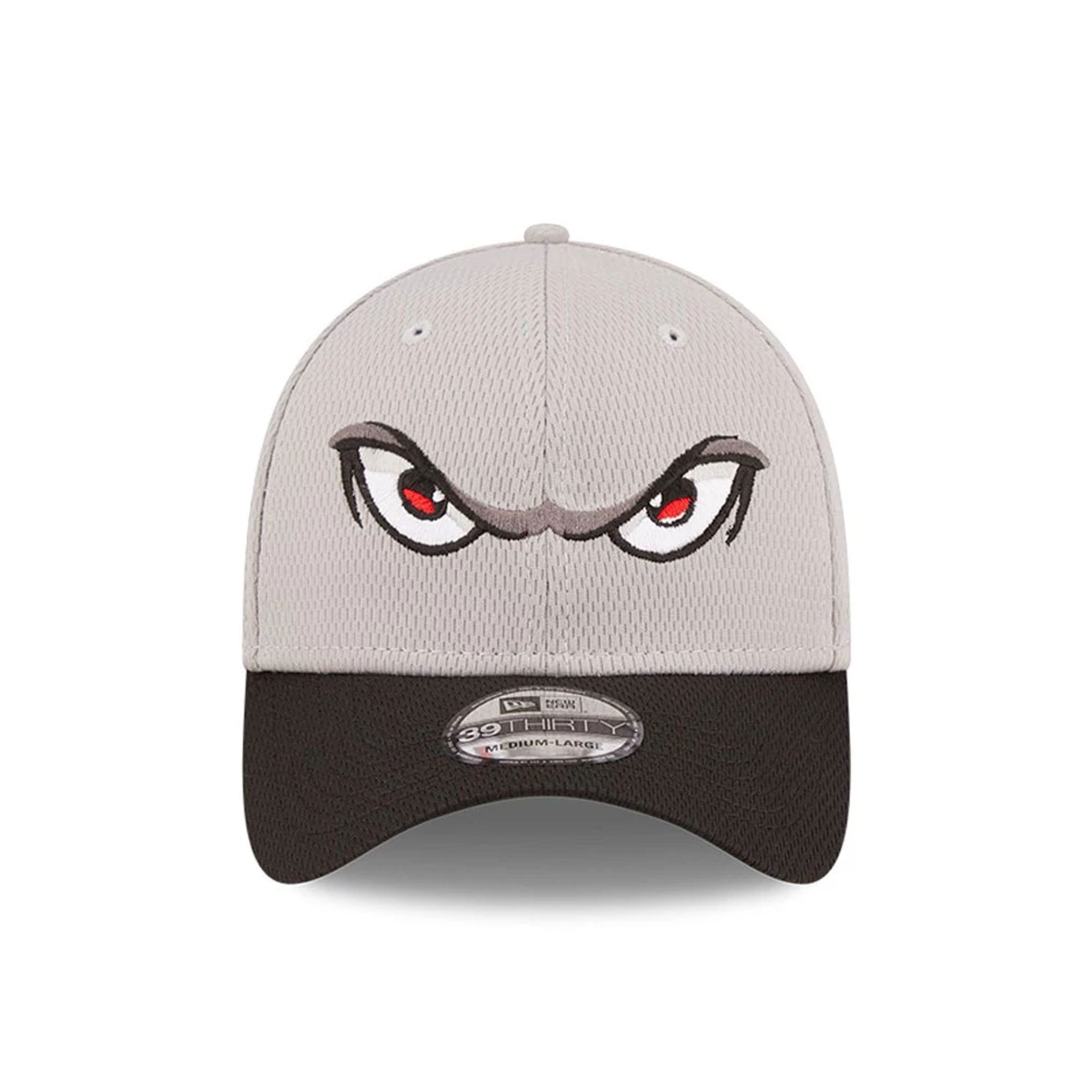 Pictured is this MiLB Batting Practice Lake Elsinore Storm 39THIRTY Stretch Fit cap in light grey. 2