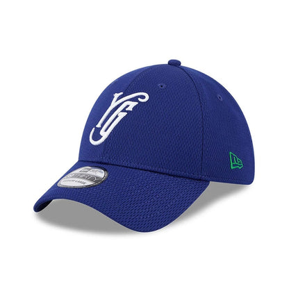 Pictured is this MiLB Batting Practice Hartford Yard Goats 39THIRTY Stretch Fit cap in dark blue. 1