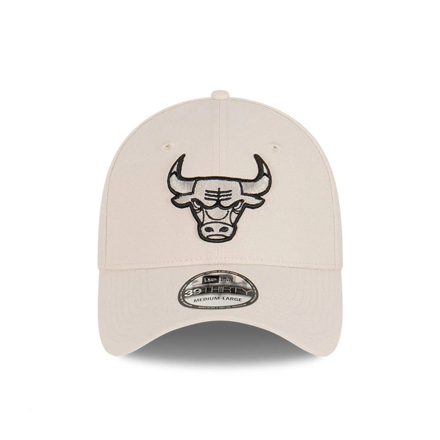This is a Chicago Bulls Stone Cream 39THIRTY Stretch Fit Cap 2
