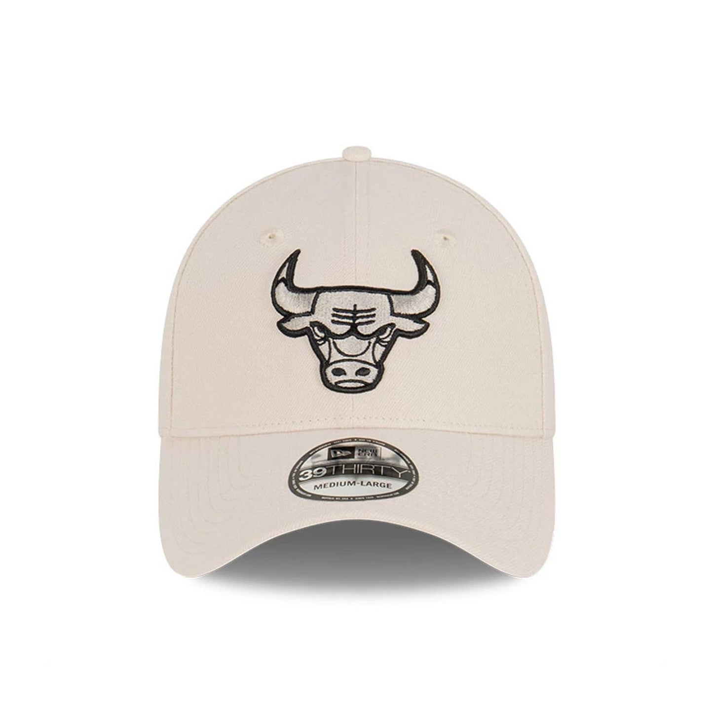 This is a Chicago Bulls Stone Cream 39THIRTY Stretch Fit Cap 2
