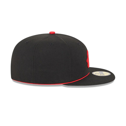 This is a Cincinnati Reds MLB City Connect 2025 Black 59FIFTY Fitted Cap 5