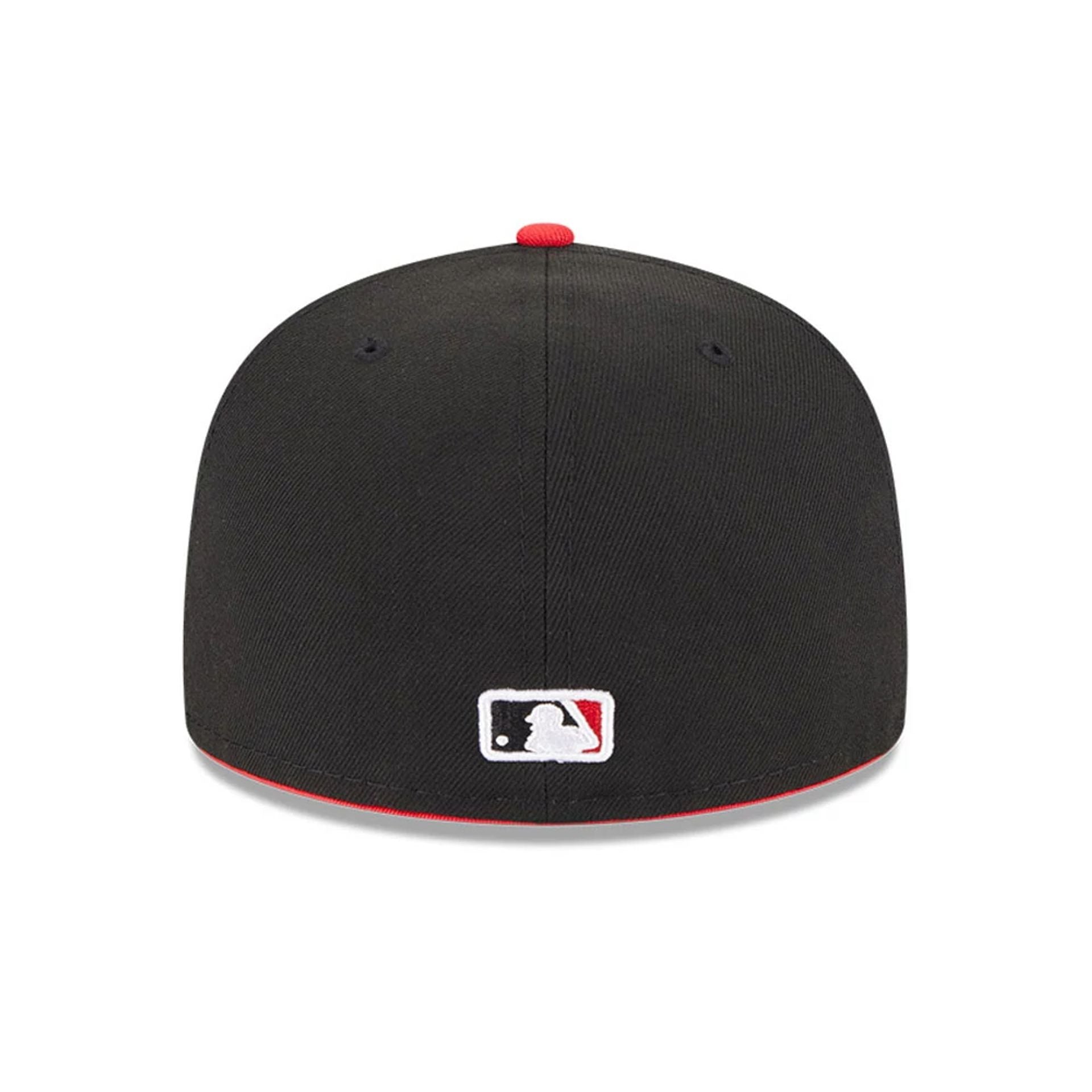 This is a Cincinnati Reds MLB City Connect 2025 Black 59FIFTY Fitted Cap 6