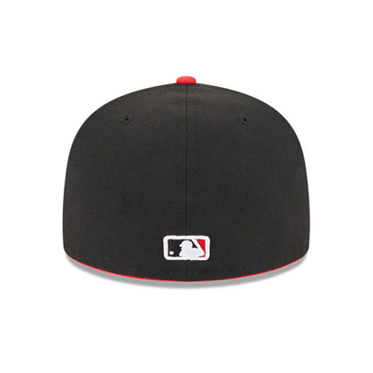 This is a Cincinnati Reds MLB City Connect 2025 Black 59FIFTY Fitted Cap 6