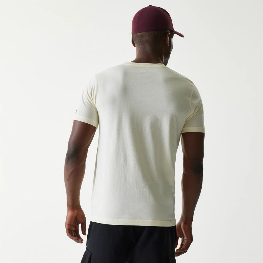 The Male model is wearing LA Angels MLB City Connect Cream T-Shirt 2